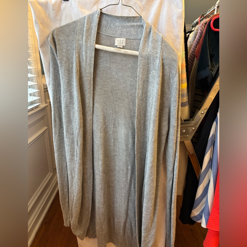 Gray cardigan